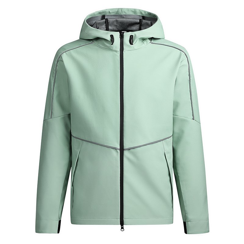 Men Lightweight Softshell Jacket Casual Long Sleeve Breathable Hooded Windbreaker Jacket Outdoor Sports Zip Up Coat - Image 3