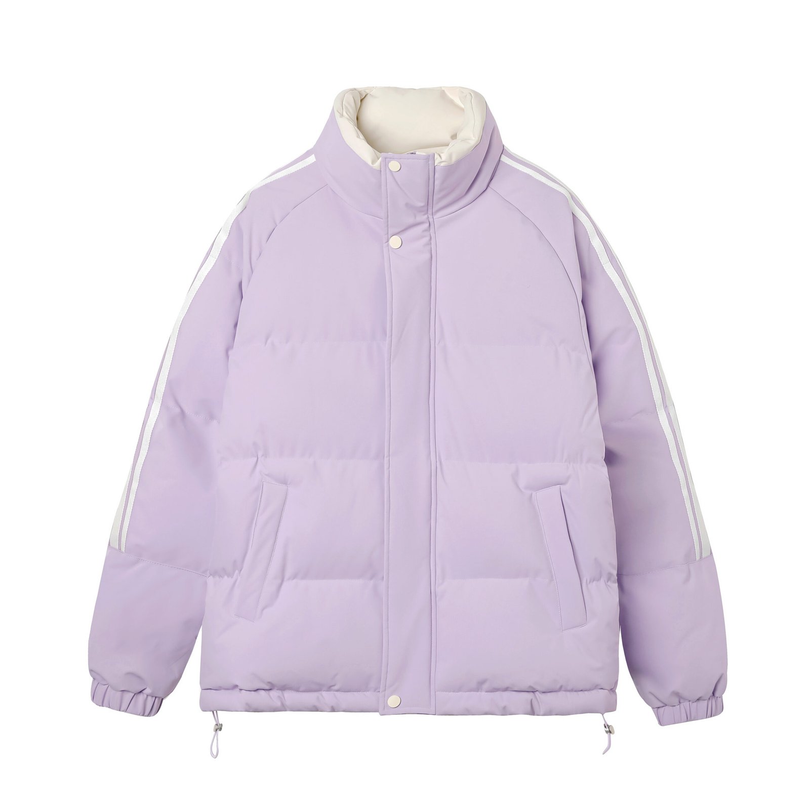 Men's Full Zipper Stand-up Collar Thickened Casual Winter Insulation Waterproof Warm Cotton Coat Jacket - Image 3